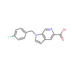 O=C(O)c1cc2ccn(Cc3ccc(F)cc3)c2cn1 ZINC000045319190