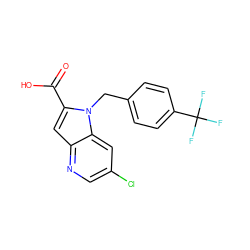 O=C(O)c1cc2ncc(Cl)cc2n1Cc1ccc(C(F)(F)F)cc1 ZINC000653914359