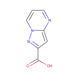 O=C(O)c1cc2ncccn2n1 ZINC000000031788