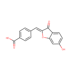 O=C(O)c1ccc(/C=C2\Oc3cc(O)ccc3C2=O)cc1 ZINC000016755517