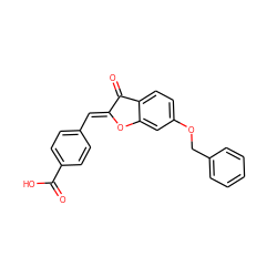 O=C(O)c1ccc(/C=C2\Oc3cc(OCc4ccccc4)ccc3C2=O)cc1 ZINC001772601140