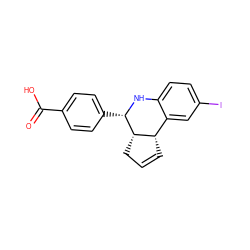 O=C(O)c1ccc([C@@H]2Nc3ccc(I)cc3[C@@H]3C=CC[C@@H]32)cc1 ZINC000002873661