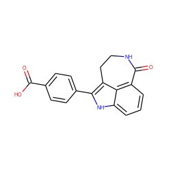 O=C(O)c1ccc(-c2[nH]c3cccc4c3c2CCNC4=O)cc1 ZINC000013491950