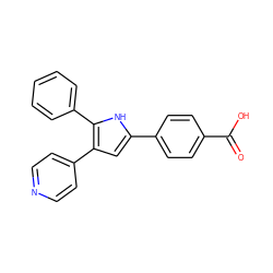 O=C(O)c1ccc(-c2cc(-c3ccncc3)c(-c3ccccc3)[nH]2)cc1 ZINC000003832054