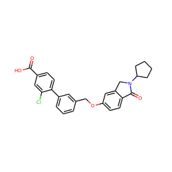 O=C(O)c1ccc(-c2cccc(COc3ccc4c(c3)CN(C3CCCC3)C4=O)c2)c(Cl)c1 ZINC000095575801