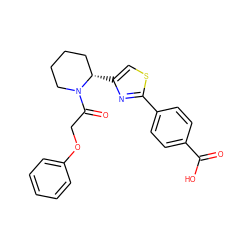 O=C(O)c1ccc(-c2nc([C@H]3CCCCN3C(=O)COc3ccccc3)cs2)cc1 ZINC000118601542