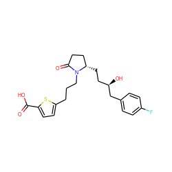 O=C(O)c1ccc(CCCN2C(=O)CC[C@@H]2CC[C@@H](O)Cc2ccc(F)cc2)s1 ZINC000003975355