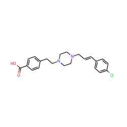 O=C(O)c1ccc(CCN2CCN(C/C=C/c3ccc(Cl)cc3)CC2)cc1 ZINC000019363819