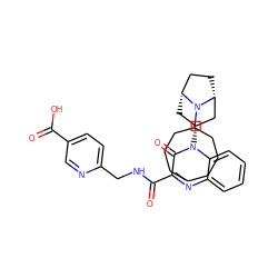 O=C(O)c1ccc(CNC(=O)c2nc3ccccc3n([C@@H]3C[C@@H]4CC[C@H](C3)N4C3CCCCCCC3)c2=O)nc1 ZINC000114711996