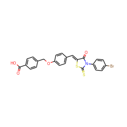 O=C(O)c1ccc(COc2ccc(/C=C3\SC(=S)N(c4ccc(Br)cc4)C3=O)cc2)cc1 ZINC000473154733