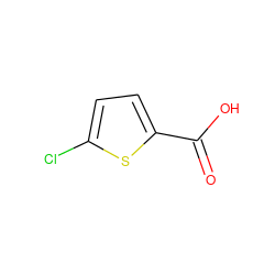 O=C(O)c1ccc(Cl)s1 ZINC000000125451