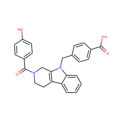 O=C(O)c1ccc(Cn2c3c(c4ccccc42)CCN(C(=O)c2ccc(O)cc2)C3)cc1 ZINC000014946237