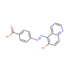 O=C(O)c1ccc(N=Nc2c(O)ccc3ncccc23)cc1 ZINC000253986470