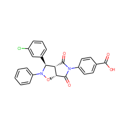 O=C(O)c1ccc(N2C(=O)[C@@H]3[C@@H](ON(c4ccccc4)[C@H]3c3cccc(Cl)c3)C2=O)cc1 ZINC000101520988