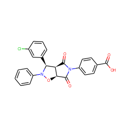 O=C(O)c1ccc(N2C(=O)[C@H]3ON(c4ccccc4)[C@@H](c4cccc(Cl)c4)[C@H]3C2=O)cc1 ZINC000084671687