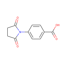 O=C(O)c1ccc(N2C(=O)CCC2=O)cc1 ZINC000000216942