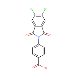 O=C(O)c1ccc(N2C(=O)c3cc(Cl)c(Cl)cc3C2=O)cc1 ZINC000000245307