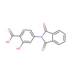 O=C(O)c1ccc(N2C(=O)c3ccccc3C2=O)cc1O ZINC000000241858