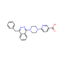 O=C(O)c1ccc(N2CCN(c3nnc(Cc4ccccc4)c4ccccc34)CC2)nc1 ZINC000040973293