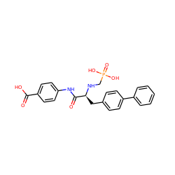 O=C(O)c1ccc(NC(=O)[C@H](Cc2ccc(-c3ccccc3)cc2)NCP(=O)(O)O)cc1 ZINC000001534882