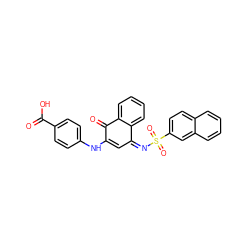 O=C(O)c1ccc(NC2=C/C(=N/S(=O)(=O)c3ccc4ccccc4c3)c3ccccc3C2=O)cc1 ZINC000103721003