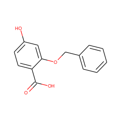 O=C(O)c1ccc(O)cc1OCc1ccccc1 ZINC000013533342