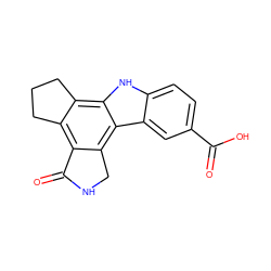 O=C(O)c1ccc2[nH]c3c4c(c5c(c3c2c1)CNC5=O)CCC4 ZINC000028569876