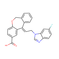 O=C(O)c1ccc2c(c1)/C(=C/Cn1cnc3ccc(F)cc31)c1ccccc1CO2 ZINC000100641902