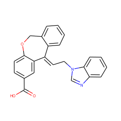 O=C(O)c1ccc2c(c1)/C(=C/Cn1cnc3ccccc31)c1ccccc1CO2 ZINC000038153827