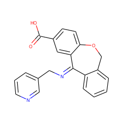 O=C(O)c1ccc2c(c1)/C(=N\Cc1cccnc1)c1ccccc1CO2 ZINC000003934766