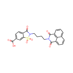 O=C(O)c1ccc2c(c1)S(=O)(=O)N(CCCCN1C(=O)c3cccc4cccc(c34)C1=O)C2=O ZINC000148629518