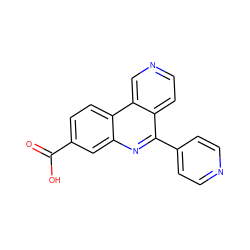 O=C(O)c1ccc2c(c1)nc(-c1ccncc1)c1ccncc12 ZINC000073219936