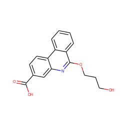 O=C(O)c1ccc2c(c1)nc(OCCCO)c1ccccc12 ZINC000199793166