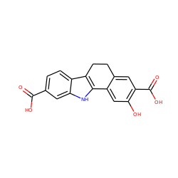 O=C(O)c1ccc2c3c([nH]c2c1)-c1cc(O)c(C(=O)O)cc1CC3 ZINC000040834001