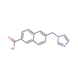 O=C(O)c1ccc2cc(Cn3ccnc3)ccc2c1 ZINC000029396302