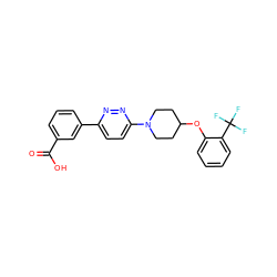 O=C(O)c1cccc(-c2ccc(N3CCC(Oc4ccccc4C(F)(F)F)CC3)nn2)c1 ZINC000082151480