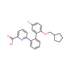 O=C(O)c1cccc(-c2ccccc2-c2cc(Cl)ccc2OCC2CCCC2)n1 ZINC000035969967