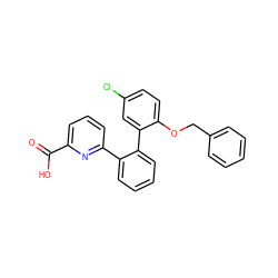 O=C(O)c1cccc(-c2ccccc2-c2cc(Cl)ccc2OCc2ccccc2)n1 ZINC000003949395