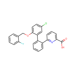 O=C(O)c1cccc(-c2ccccc2-c2cc(Cl)ccc2OCc2ccccc2F)n1 ZINC000038254898