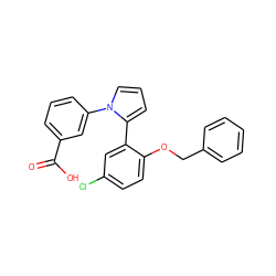 O=C(O)c1cccc(-n2cccc2-c2cc(Cl)ccc2OCc2ccccc2)c1 ZINC000040764050