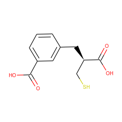 O=C(O)c1cccc(C[C@H](CS)C(=O)O)c1 ZINC000013686598