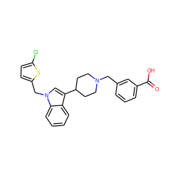 O=C(O)c1cccc(CN2CCC(c3cn(Cc4ccc(Cl)s4)c4ccccc34)CC2)c1 ZINC000013586287