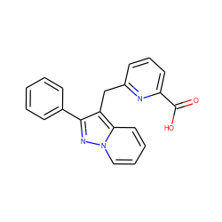 O=C(O)c1cccc(Cc2c(-c3ccccc3)nn3ccccc23)n1 ZINC000216339087