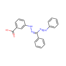 O=C(O)c1cccc(N/N=C(\N=Nc2ccccc2)c2ccccc2)c1 ZINC000263591679