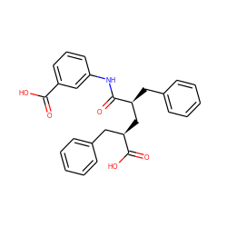 O=C(O)c1cccc(NC(=O)[C@@H](Cc2ccccc2)C[C@H](Cc2ccccc2)C(=O)O)c1 ZINC000026567568