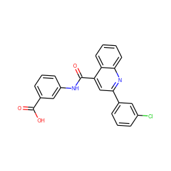 O=C(O)c1cccc(NC(=O)c2cc(-c3cccc(Cl)c3)nc3ccccc23)c1 ZINC000001074120