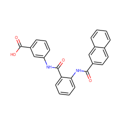 O=C(O)c1cccc(NC(=O)c2ccccc2NC(=O)c2ccc3ccccc3c2)c1 ZINC000169333671