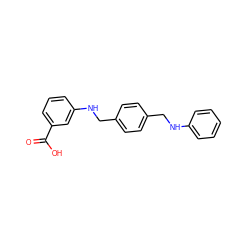 O=C(O)c1cccc(NCc2ccc(CNc3ccccc3)cc2)c1 ZINC000142764206