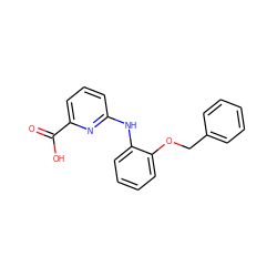 O=C(O)c1cccc(Nc2ccccc2OCc2ccccc2)n1 ZINC000029044864