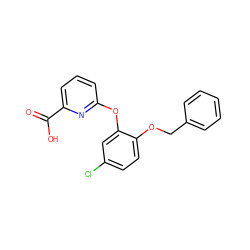 O=C(O)c1cccc(Oc2cc(Cl)ccc2OCc2ccccc2)n1 ZINC000029129041